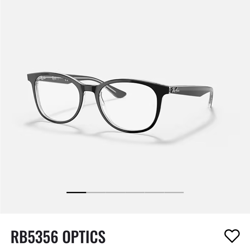 Ray-Ban Black & Clear Eye Glasses